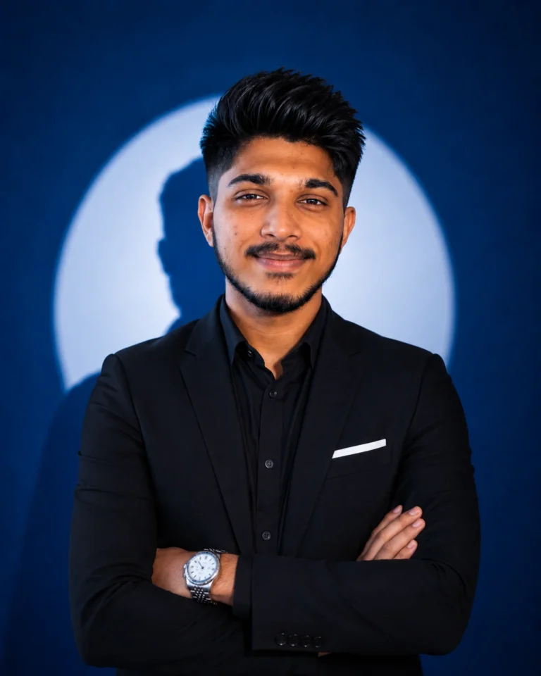 Muhammed Saalim, The Best Digital Marketing Specialist in Calicut, wearing a black suit